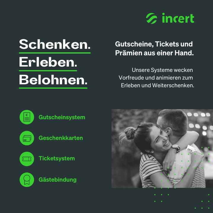 incert - Gutscheine, Tickets und Prämien aus einer Hand!