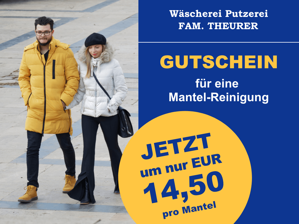 Mantel-Reinigung um nur EUR 14,50!
