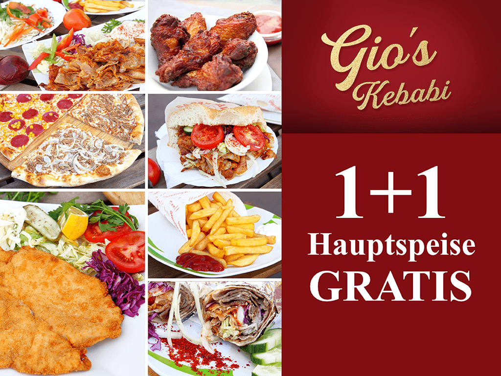 1+1 Hauptspeise GRATIS!
