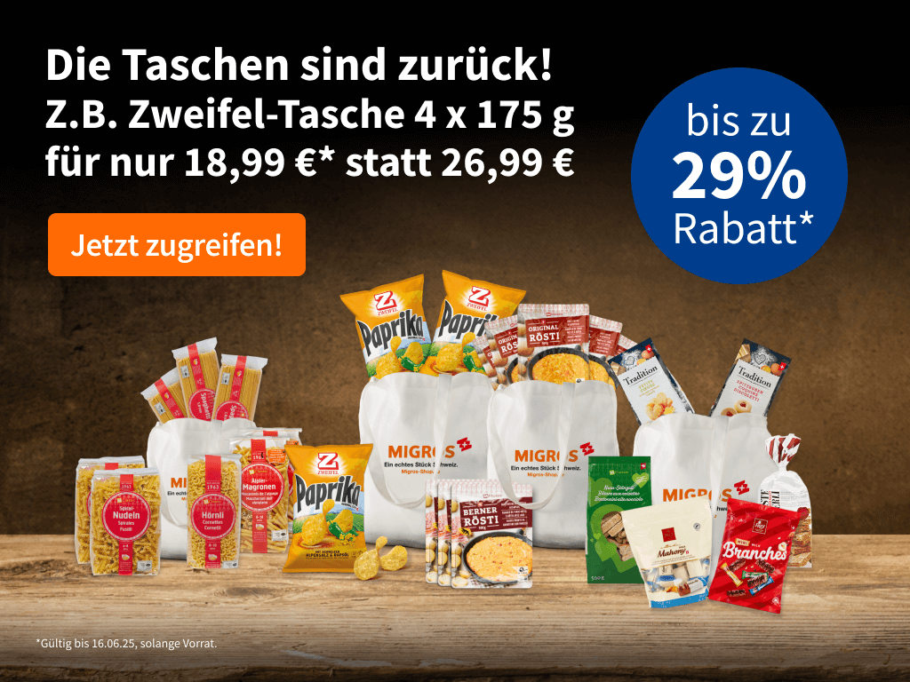 Bis zu 29% auf Vorratstaschen!