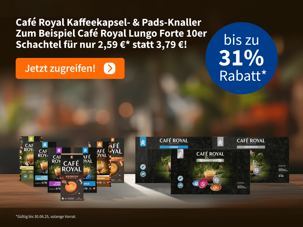 Bis zu 31% Rabatt auf Kaffee!