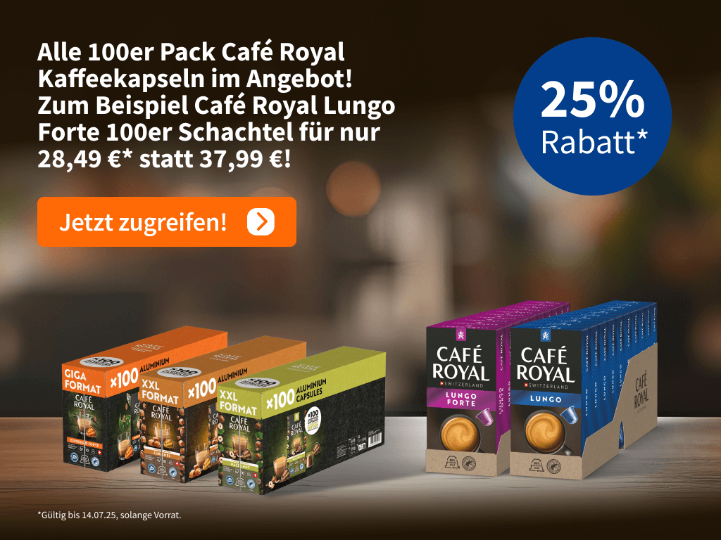 25% Rabatt auf Kaffee!