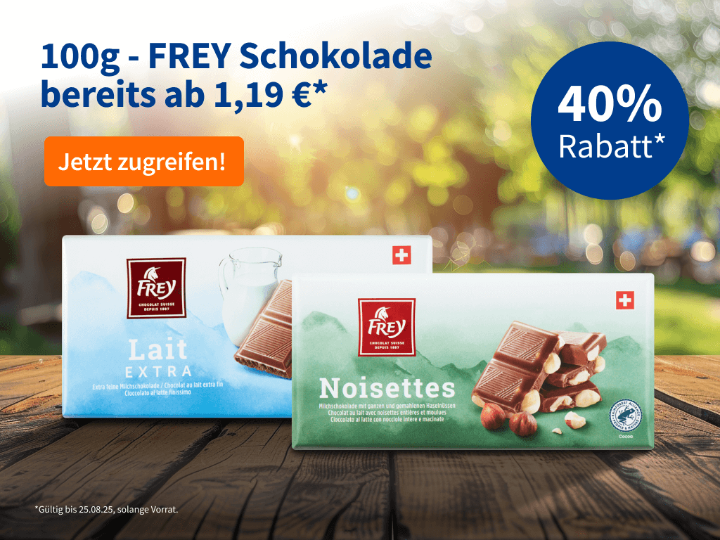 40% Rabatt auf Schokolade!