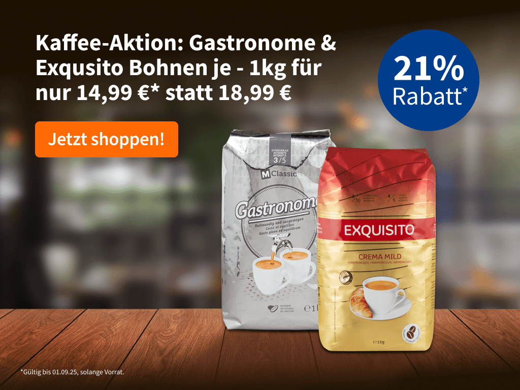 21% Rabatt auf Kaffee!