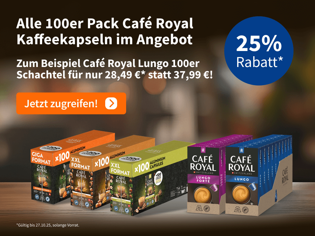 25% Rabatt auf Kaffee!