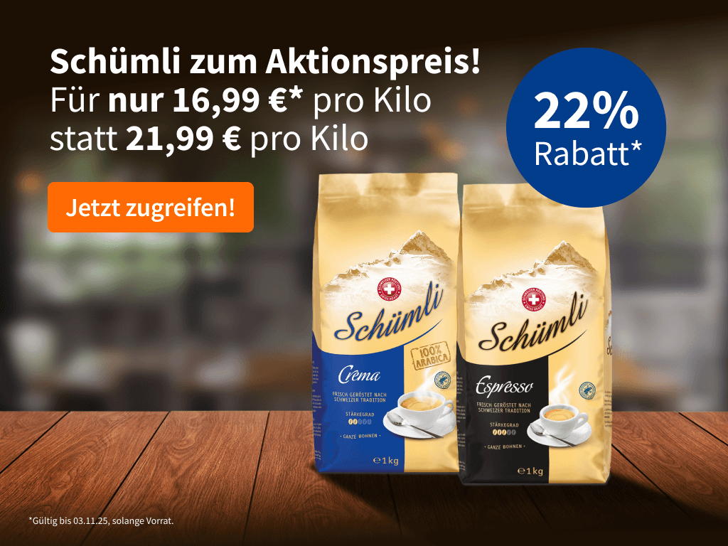 22% Rabatt auf Kaffee!