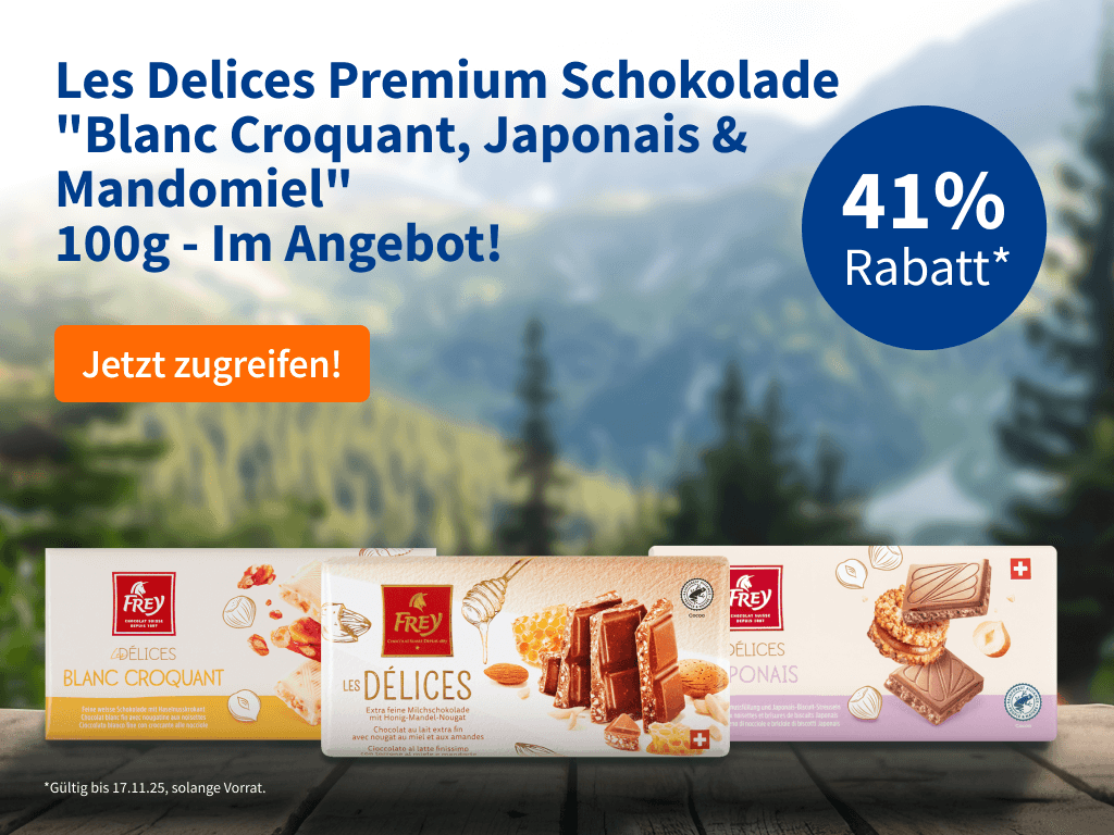 41% Rabatt auf Schokolade!