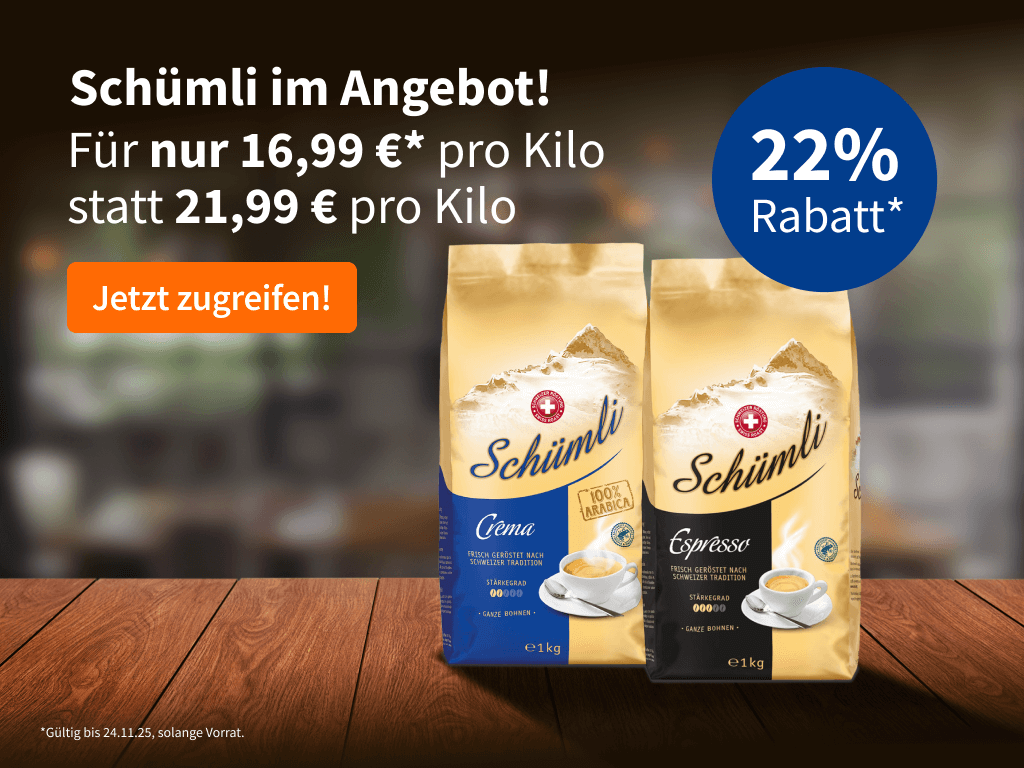 22% Rabatt auf Kaffee!