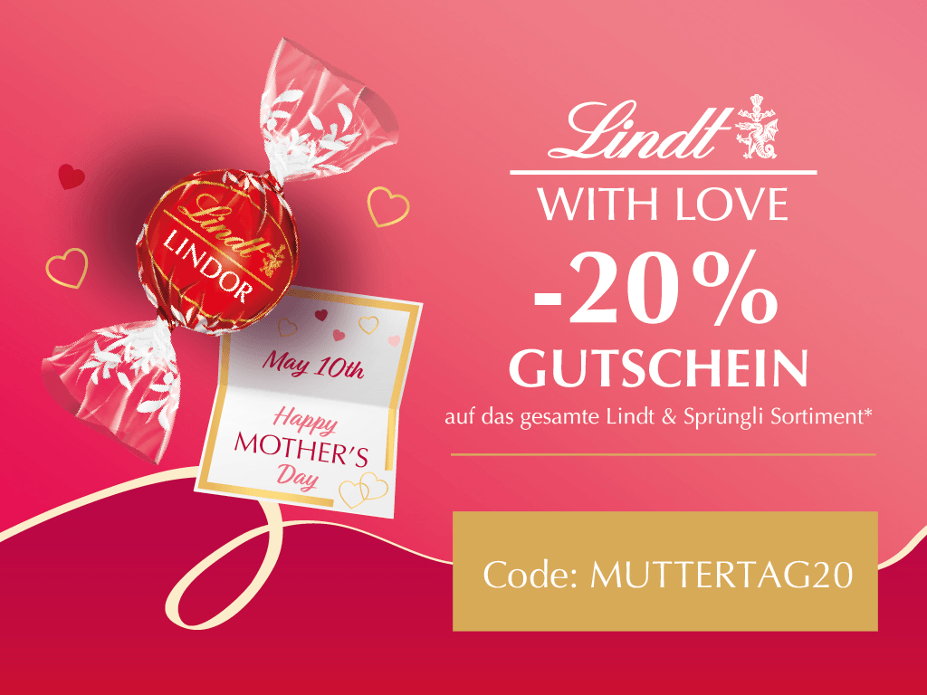 -20% auf das gesamte Lindt & Sprüngli Sortiment!
