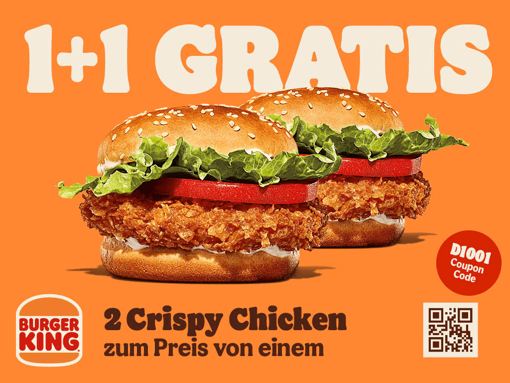 1+1 Crispy Chicken GRATIS!