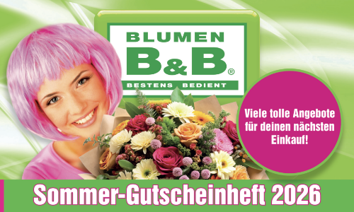 Blumen B&B Sommer-Gutscheinheft 2026