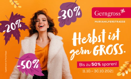 Gerngross Herbst-Gutscheinheft 2021