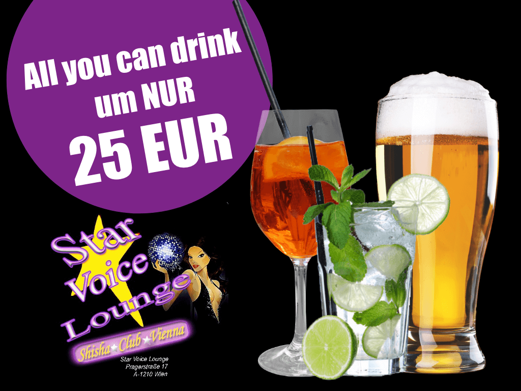 All you can drink um nur EUR 25,-!